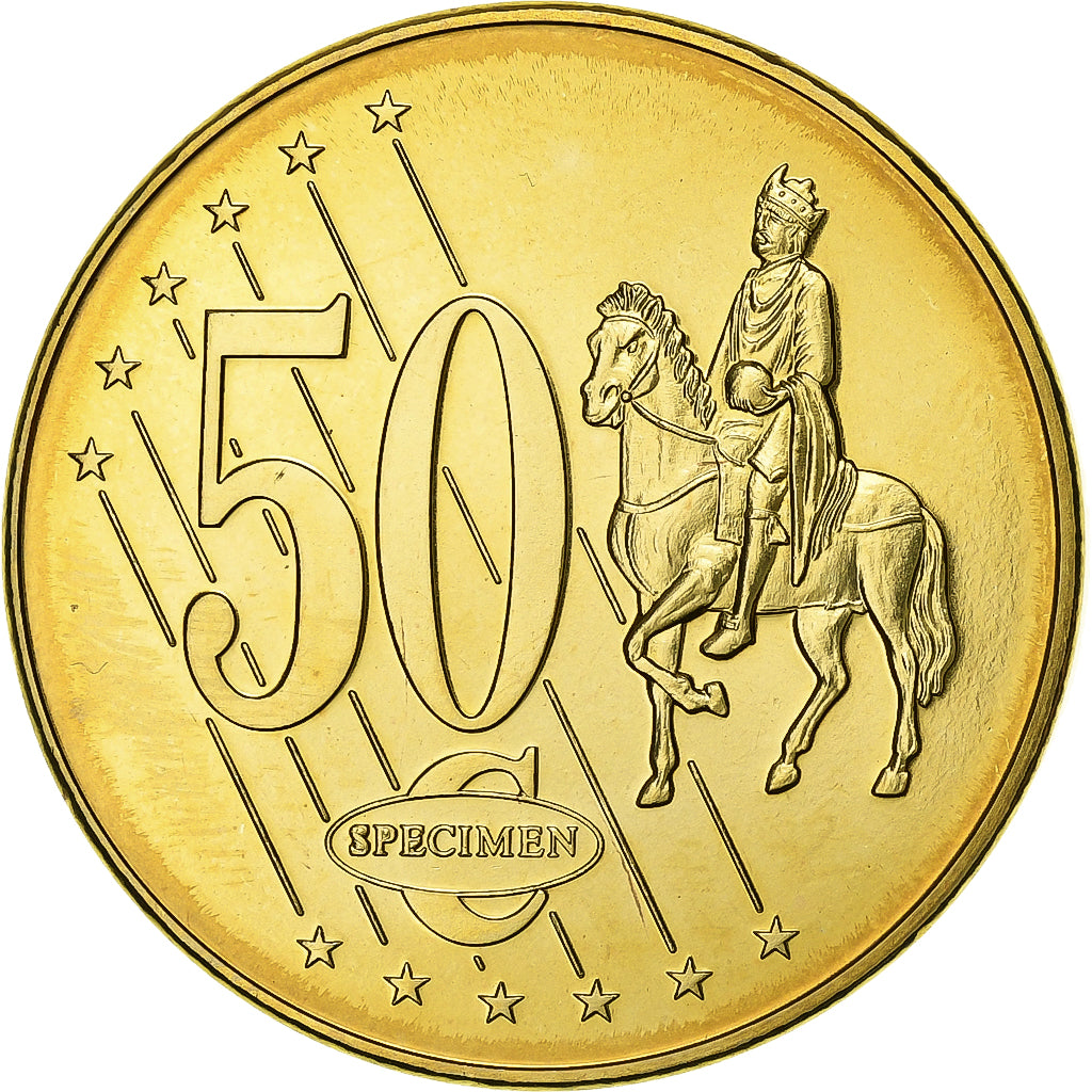 Turkey, 50 Euro Cent, PRUEBA-TRIAL ESSAI., 2003, Brass, MS(65-70)