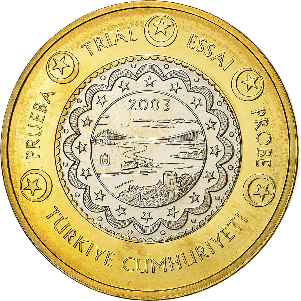 Turkey, Euro, PRUEBA-TRIAL ESSAI., 2003, Bimetallic, MS(65-70)