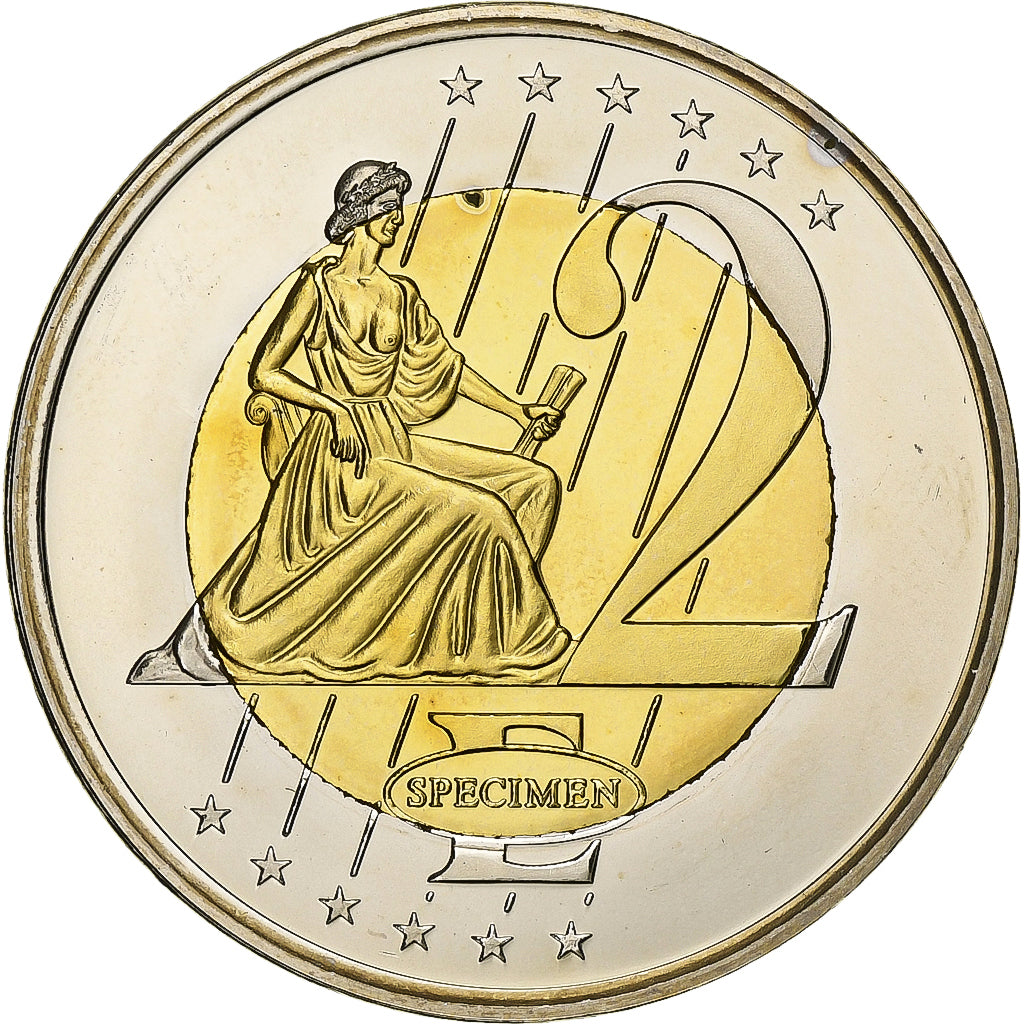 Letonia, medalla, 2 E, Essai-Trial, 2003, Bimetálico, FDC