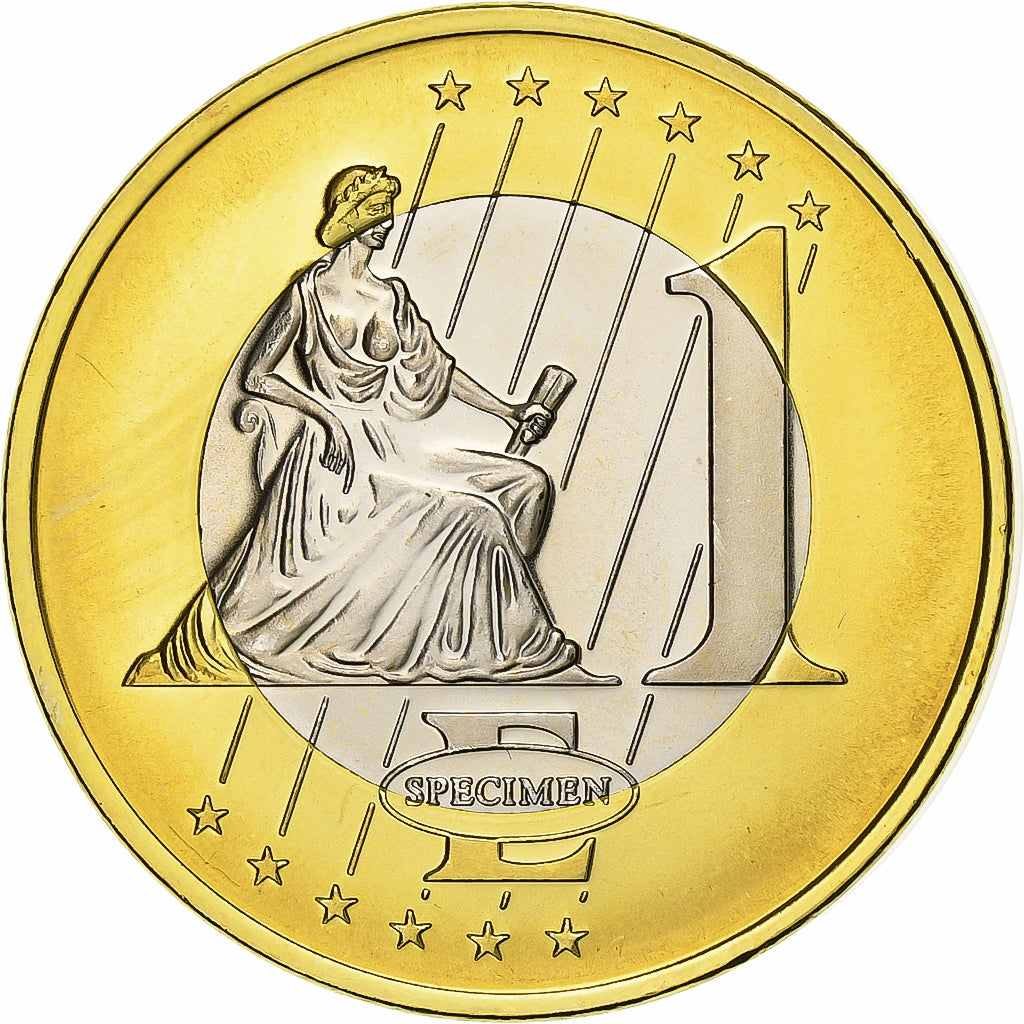 Łotwa, medal, 1 E, Essai-Trial, 2003, Bimetaliczny, MS(65-70)