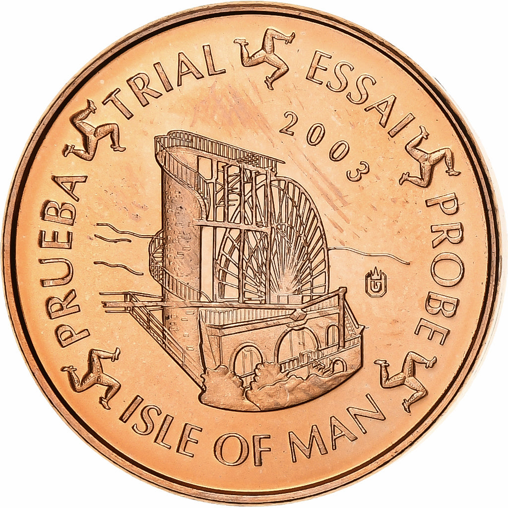 Isola di Man, medaglia, 2 C, Essai Trial, 2003, Rame, FDC