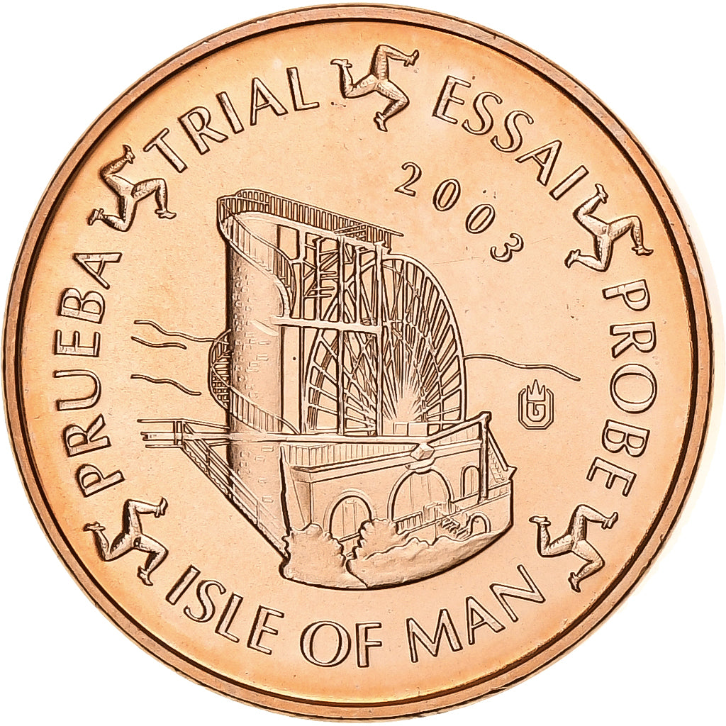 Isle of Man, Medaille, 1 C, Essai Trial, 2003, Kupfer, STGL