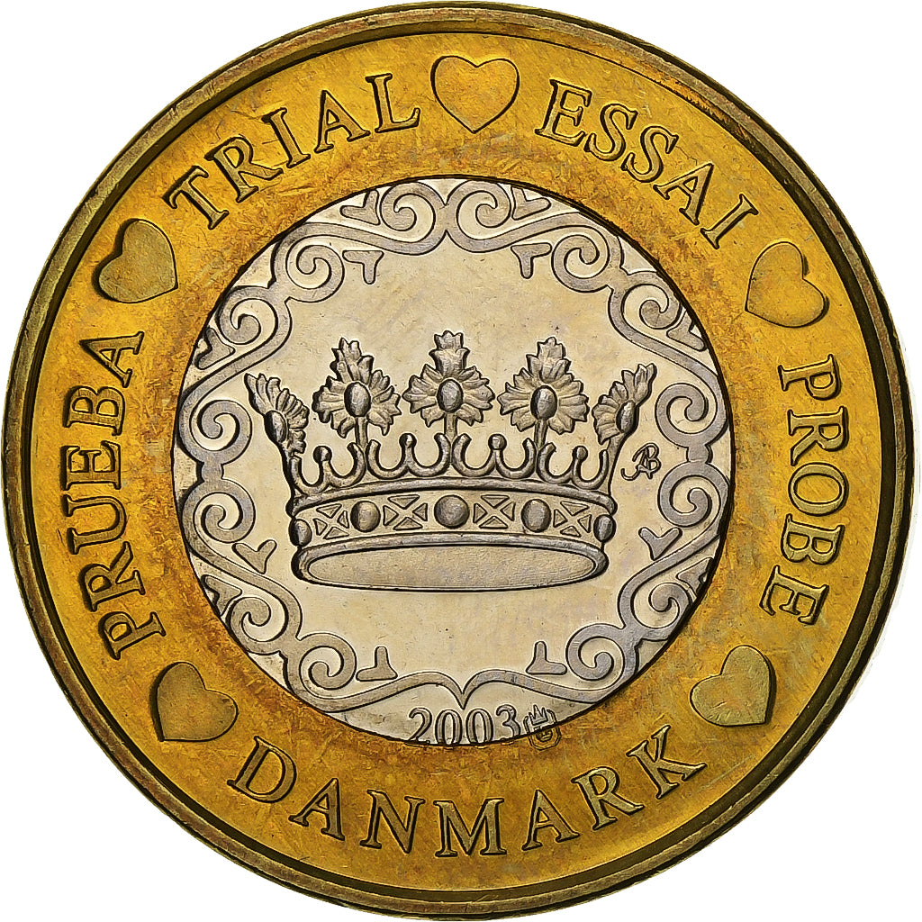 Denmark, Medal, 1 E, Essai-Trial, 2003, Bi-Metallic, MS(63)