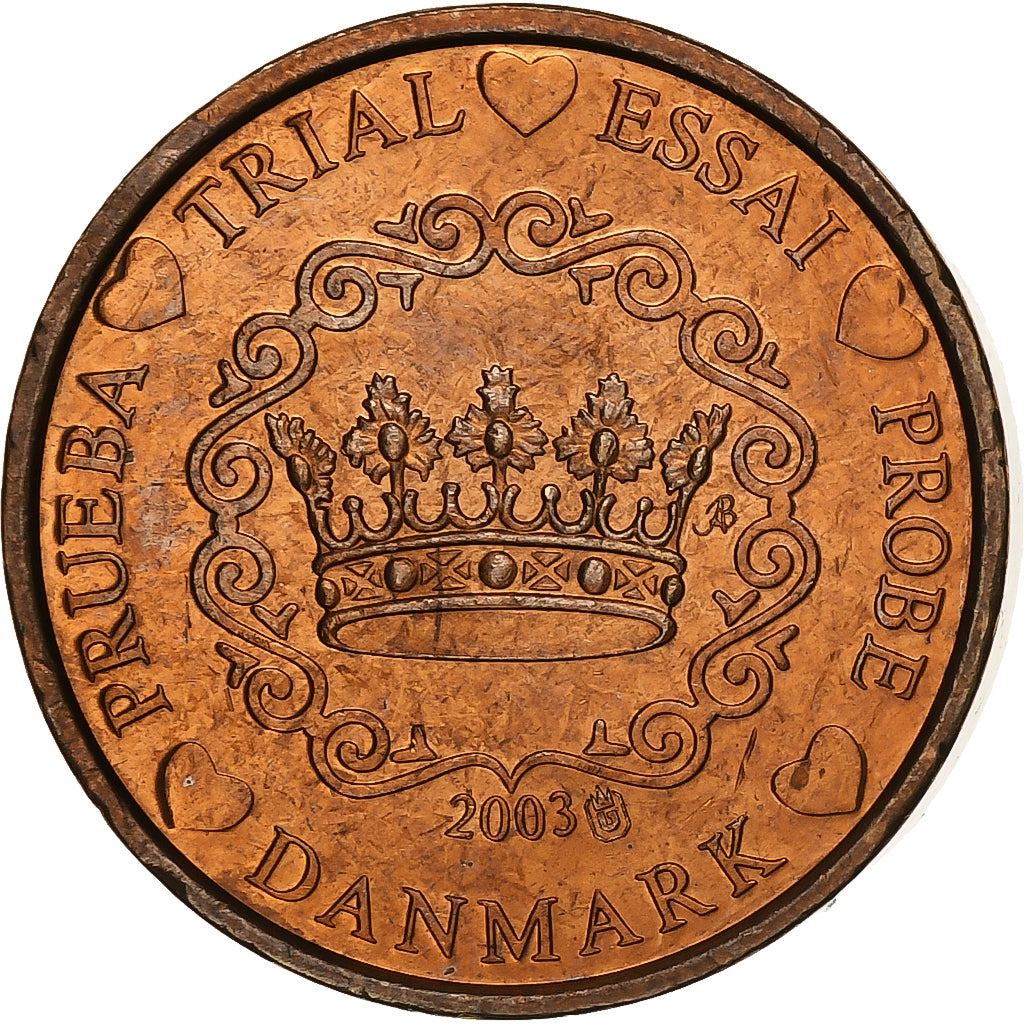Denmark, Medal, 2 C, Essai Trial, 2002, Copper, MS(63)