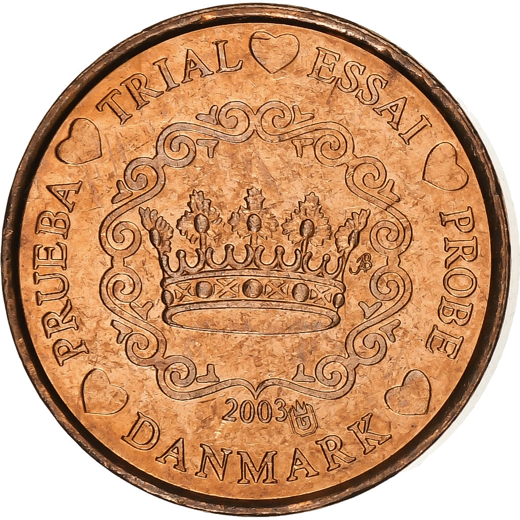 Denmark, Medal, 1 C, Essai Trial, 2002, Copper, MS(63)