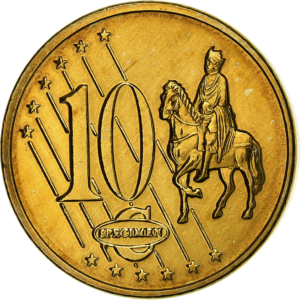 Poland, 10 Euro Cent, Fantasy euro patterns, Essai-Trial, 2003, Brass, MS(63)
