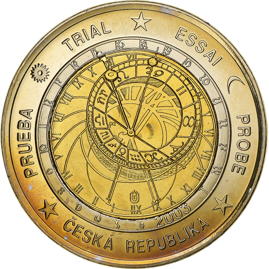 Tschechische Republik, Medaille, 2 E, Essai-Trial, 2003, Bi-Metallic, STGL