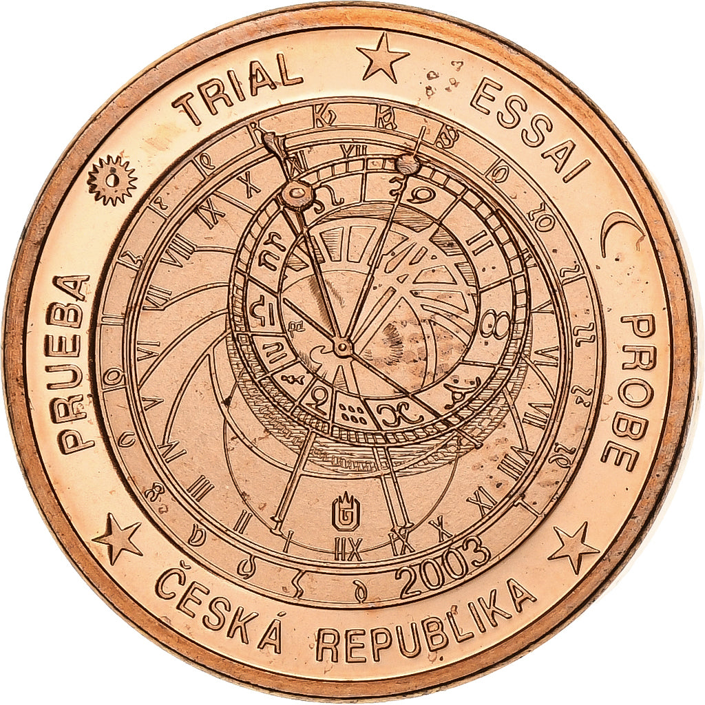 Czechy, 2 Euro Cent, unofficial private coin, 2003, Miedź platerowana stalą