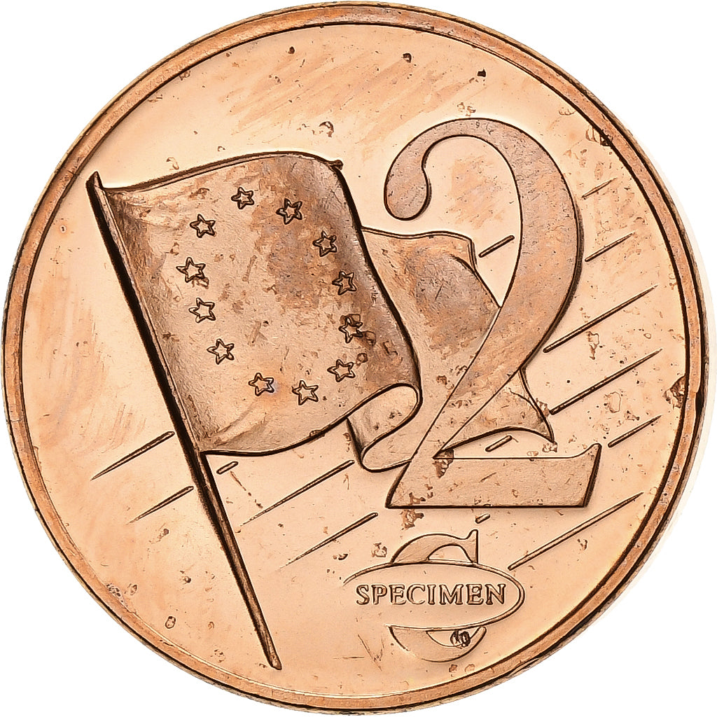 Czechy, 2 Euro Cent, unofficial private coin, 2003, Miedź platerowana stalą