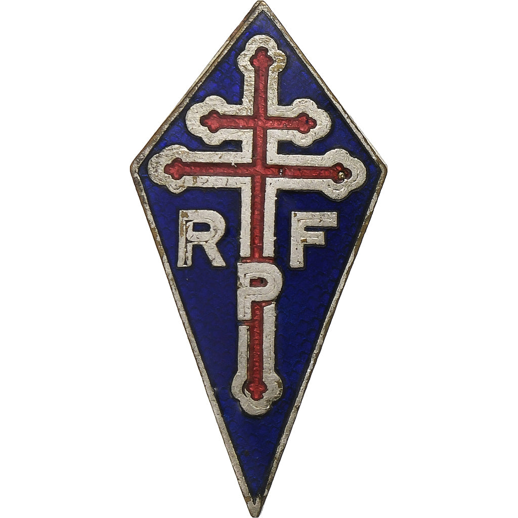 France, Broche, De Gaulle, Rassemblement du Peuple Français, Métal, Emaillée