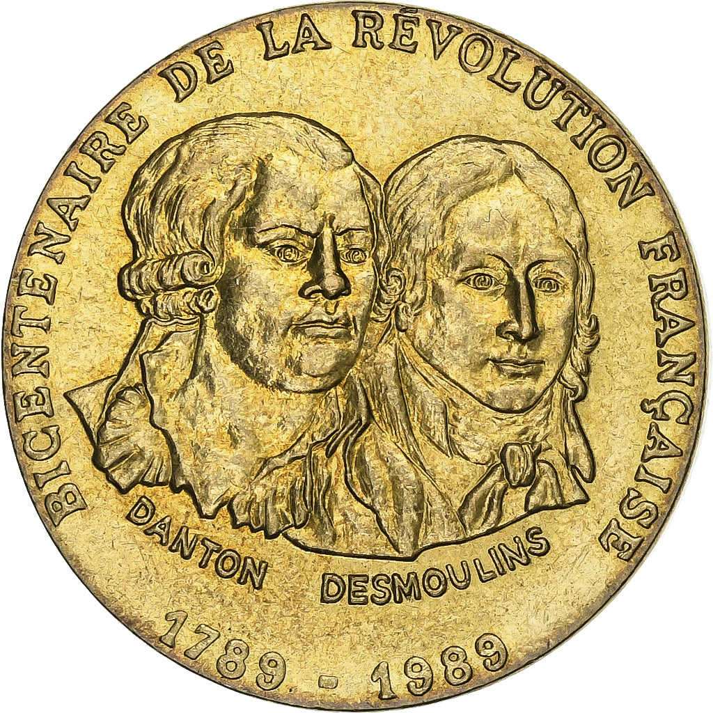 France, Medal, Danton & Desmoulins, Bicentenaire de la Révolution Française