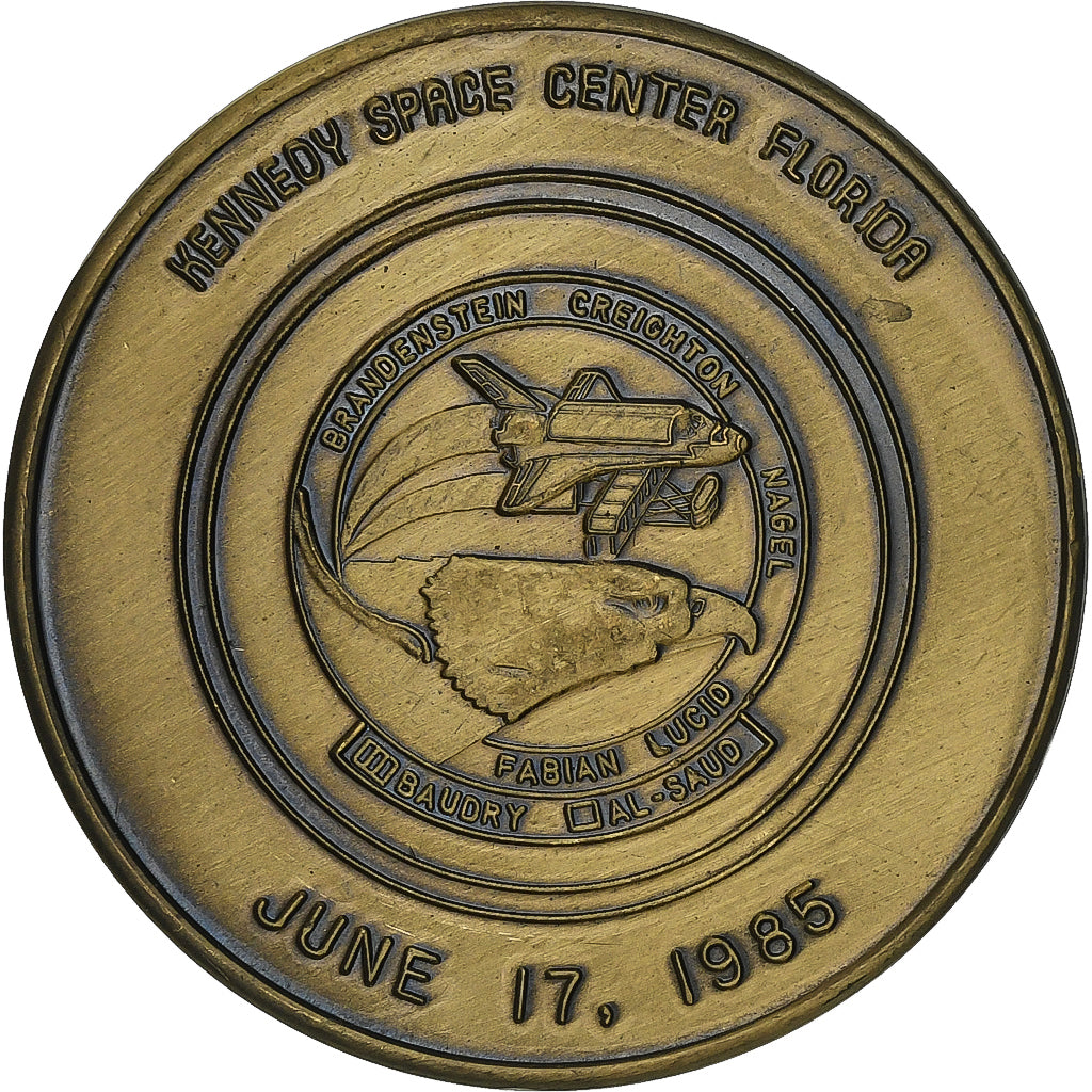 Estados Unidos da América, Token, Kennedy Space Center Florida, 1985, Cobre
