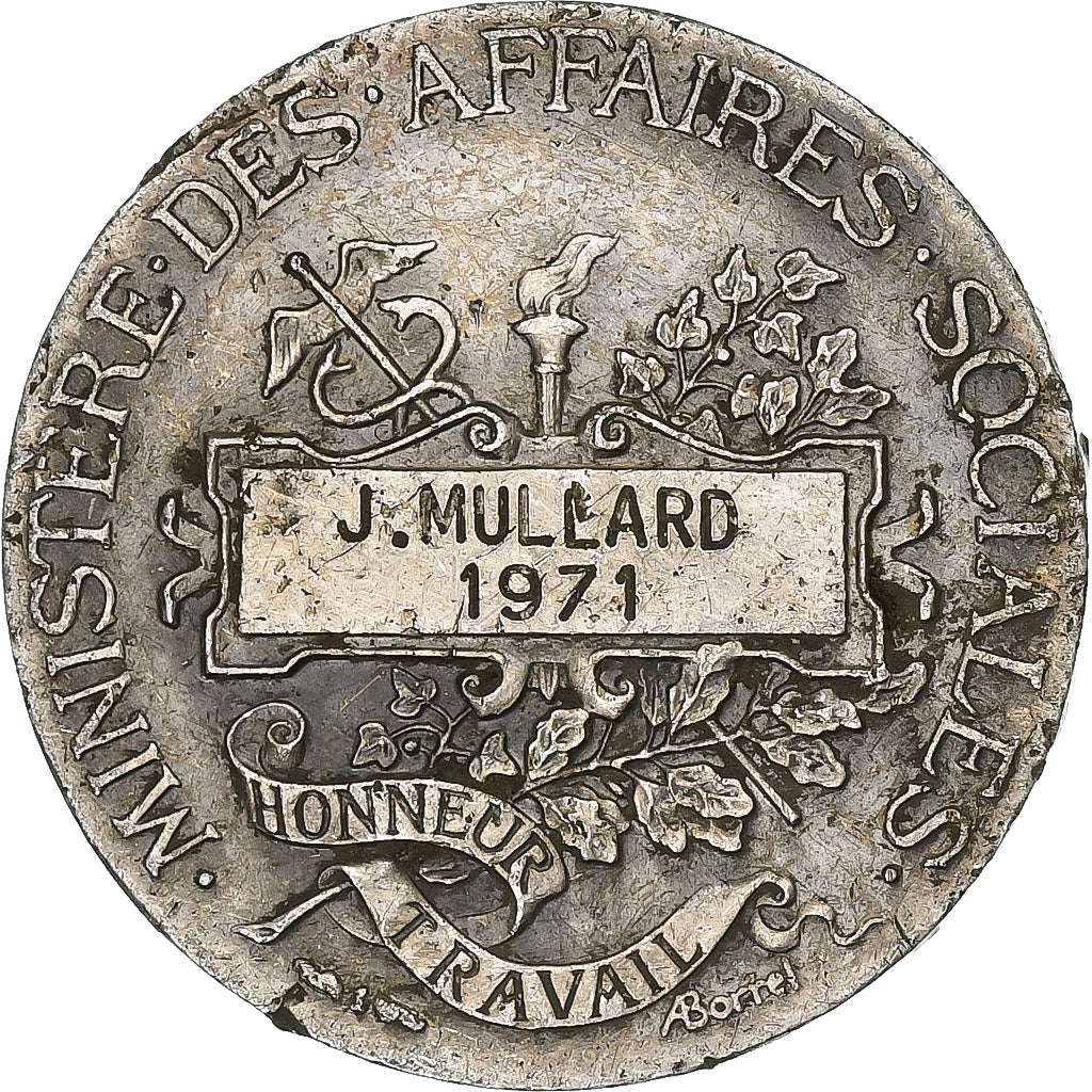 France, Honneur et Travail, Ministère des Affaires Sociales, Médaille, 1971