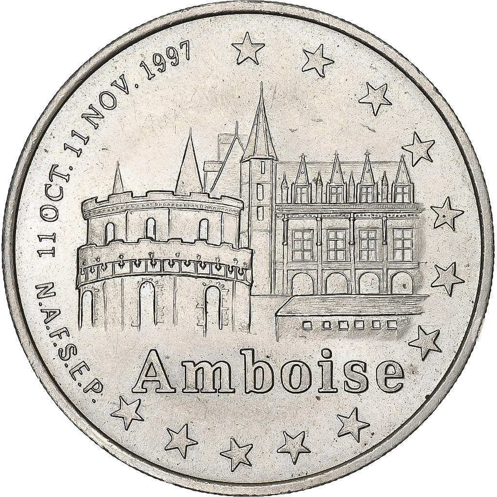 Francja, 2 Euro, Tours et de Touraine - Amboise, 1997, ND, AU(55-58)