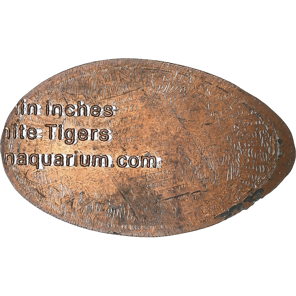 United States, Elongated Coin, Downtown Aquarium, Coral, Houston, Copper