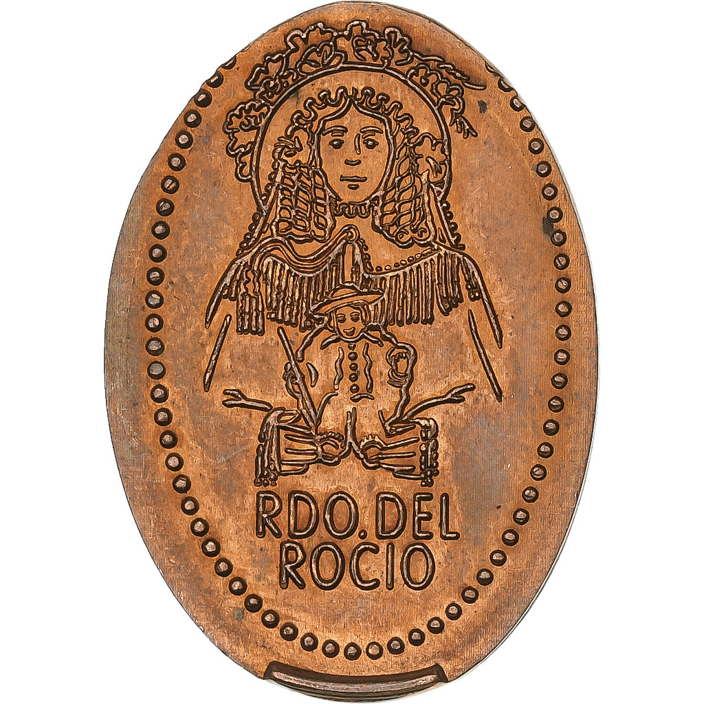 Espanha, Elongated Coin, RDO. del ROCIO, Cobre, AU(55-58)