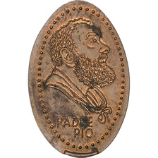 Włochy, Elongated Coin, Padre Pio, Miedź, AU(55-58)