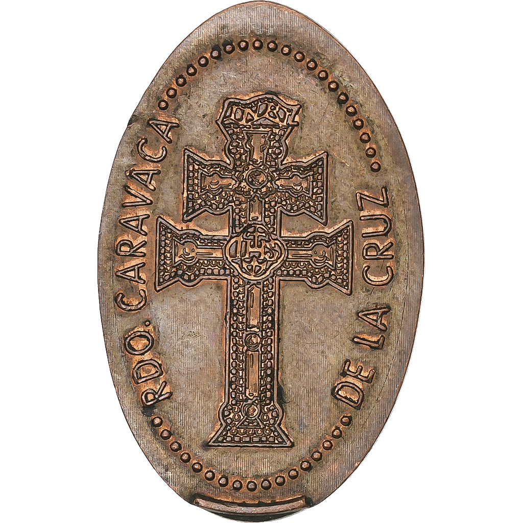 Spain, Elongated Coin, Caravaca de la Cruz, Copper, AU(55-58)