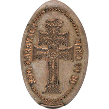 Spain, Elongated Coin, Caravaca de la Cruz, Copper, AU(55-58)