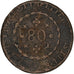 Brazil, Pedro I, 80 Reis, Uncertain date, Rio de Janeiro, Copper, F(12-15)