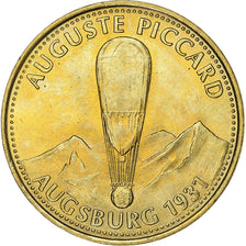 Francia, zeton, Collection Shell, Auguste Piccard, Bronce - aluminio, SC