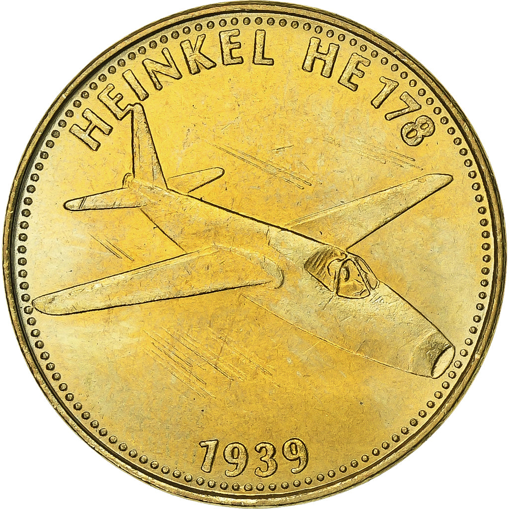 Frankrijk, Token, Collection Shell, Heinkel HE 178, Bronze-Aluminium, UNC-