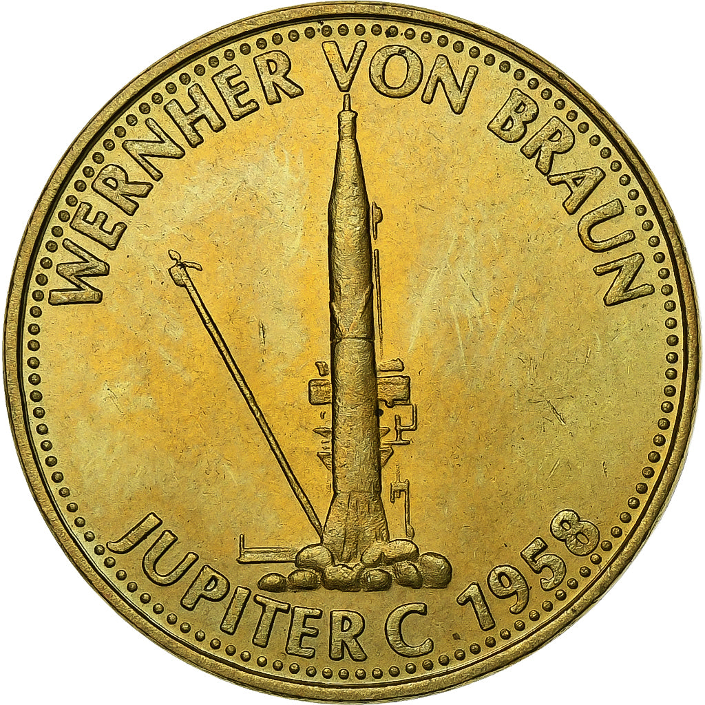 Frankrijk, Token, Collection Shell, Wernher von Braun, Bronze-Aluminium, UNC-