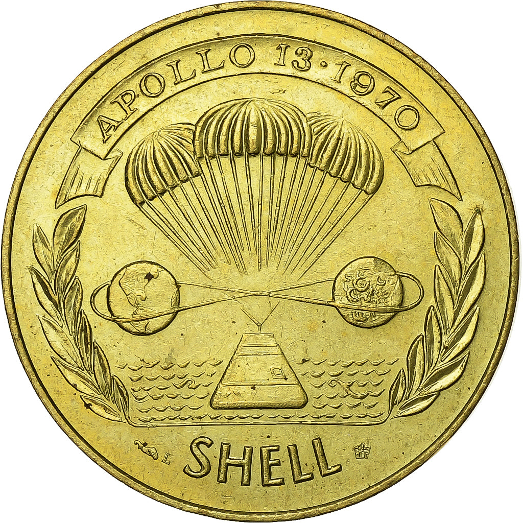 Frankrijk, Token, Espace, Apollo 13, Bronze-Aluminium, Shell, PR