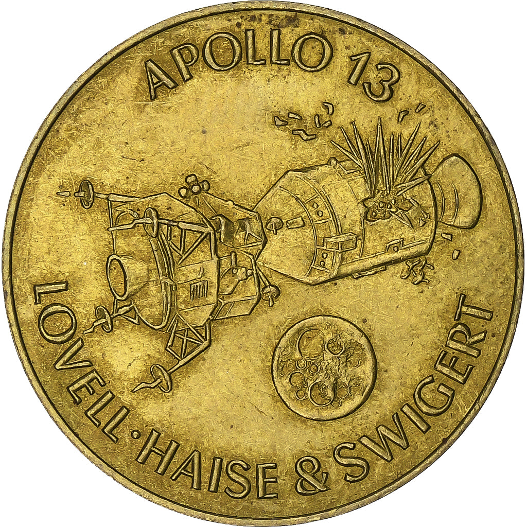 Frankrijk, Token, Espace, Apollo 13, Bronze-Aluminium, Shell, ZF+