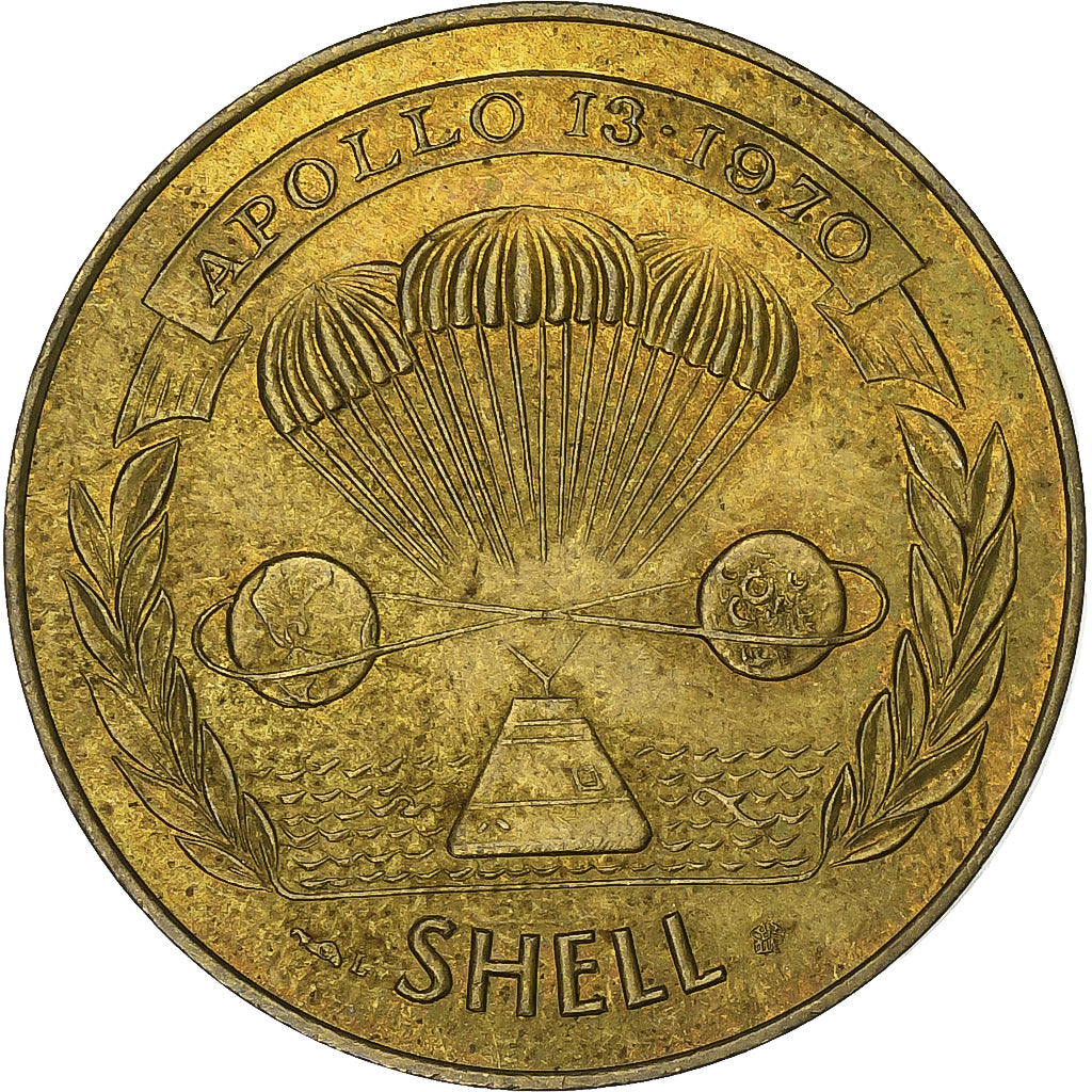 Frankrijk, Token, Espace, Apollo 13, Bronze-Aluminium, Shell, ZF+
