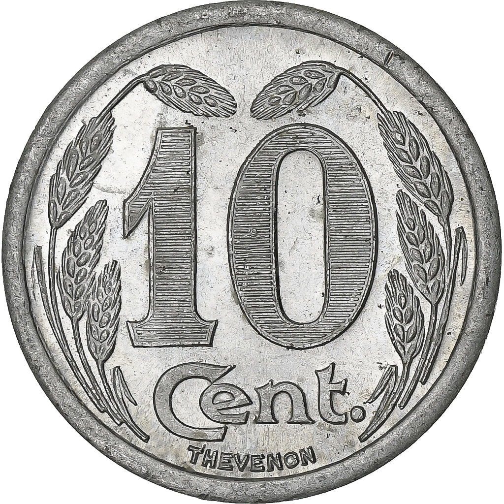 Frankrijk, Chambre de commerce d'Evreux, 10 Centimes, 1921, ZF+, Aluminium