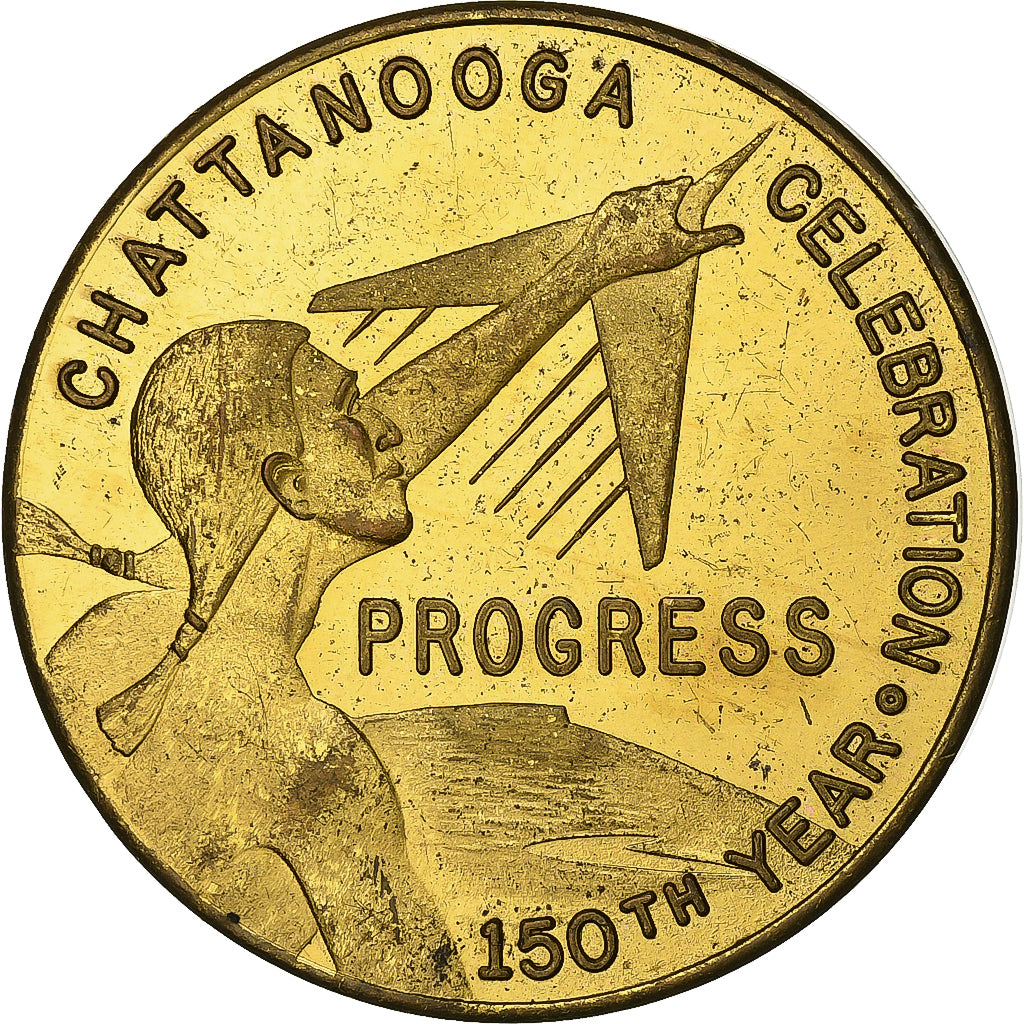 Stati Uniti, 5 Cents, Chattanooga Celebration, 1965, Rame dorato, BB+