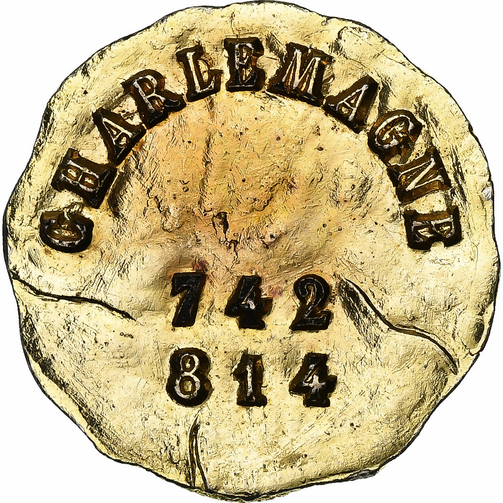 Frankrijk, Medaille, Charlemagne, Gilt Metal, PR