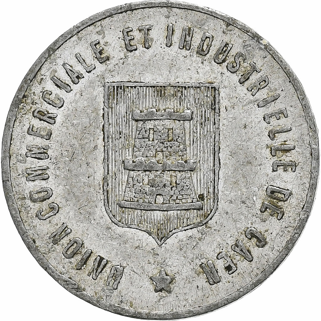 Francia, Union commerciale et industrielle de Caen, 10 Centimes, 1921, MB+