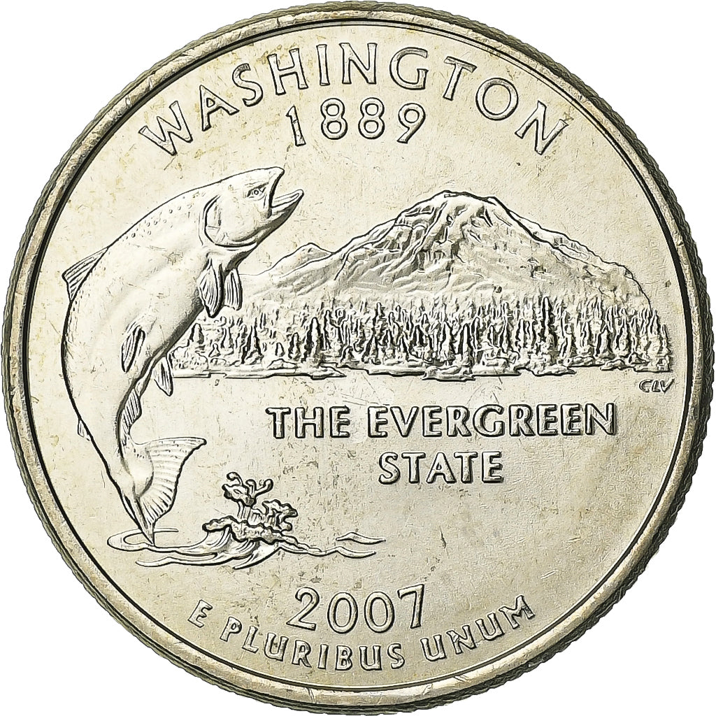 Stati Uniti, Quarter, Quarter Dollar, 2007, Philadelphia, Washington 1889, Rame