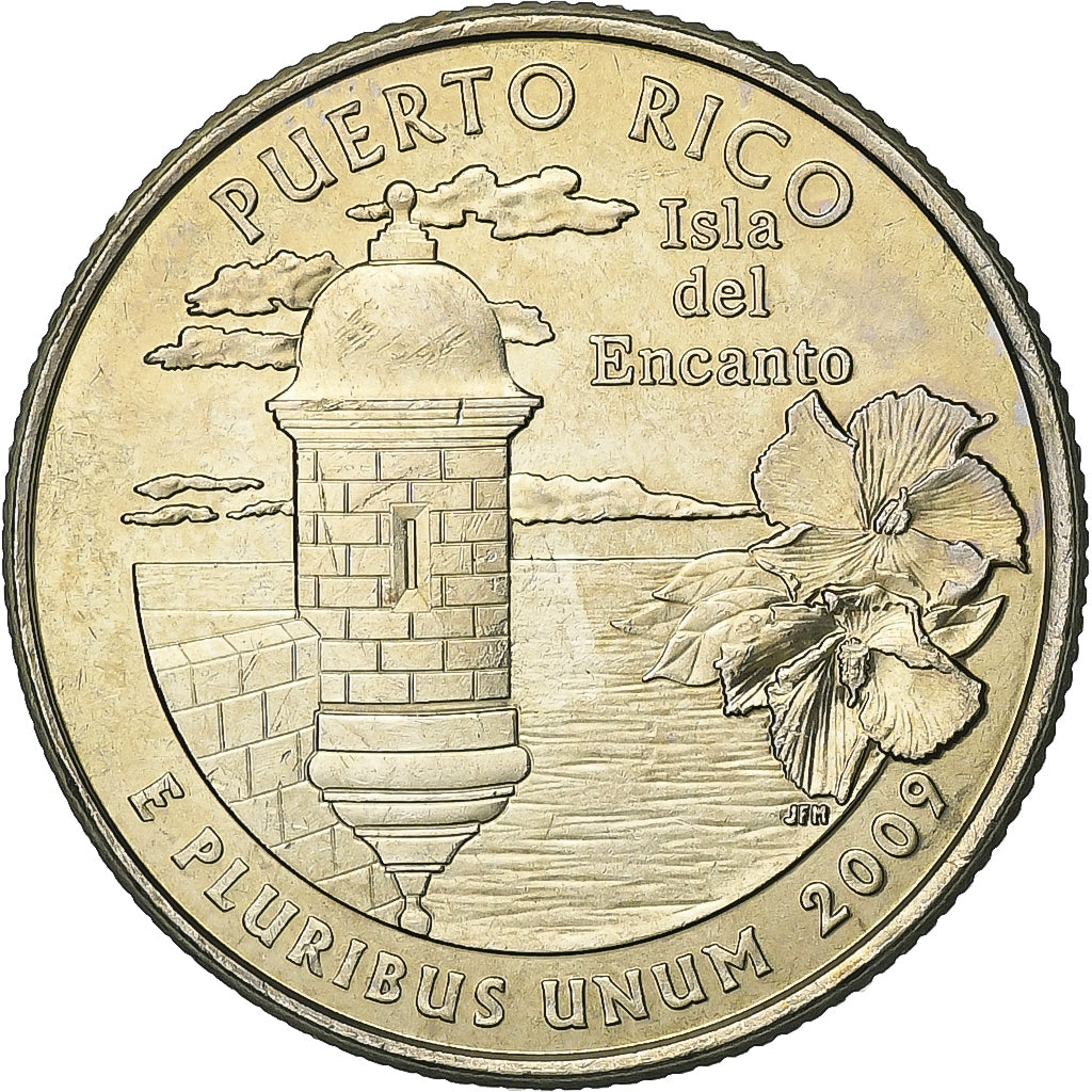 États-Unis, Quarter, Quarter Dollar, 2009, Philadelphie, Puerto Rico