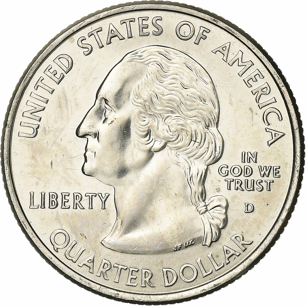 Stati Uniti, Quarter, Quarter Dollar, 2001, Denver, VERMONT, Rame ricoperto in