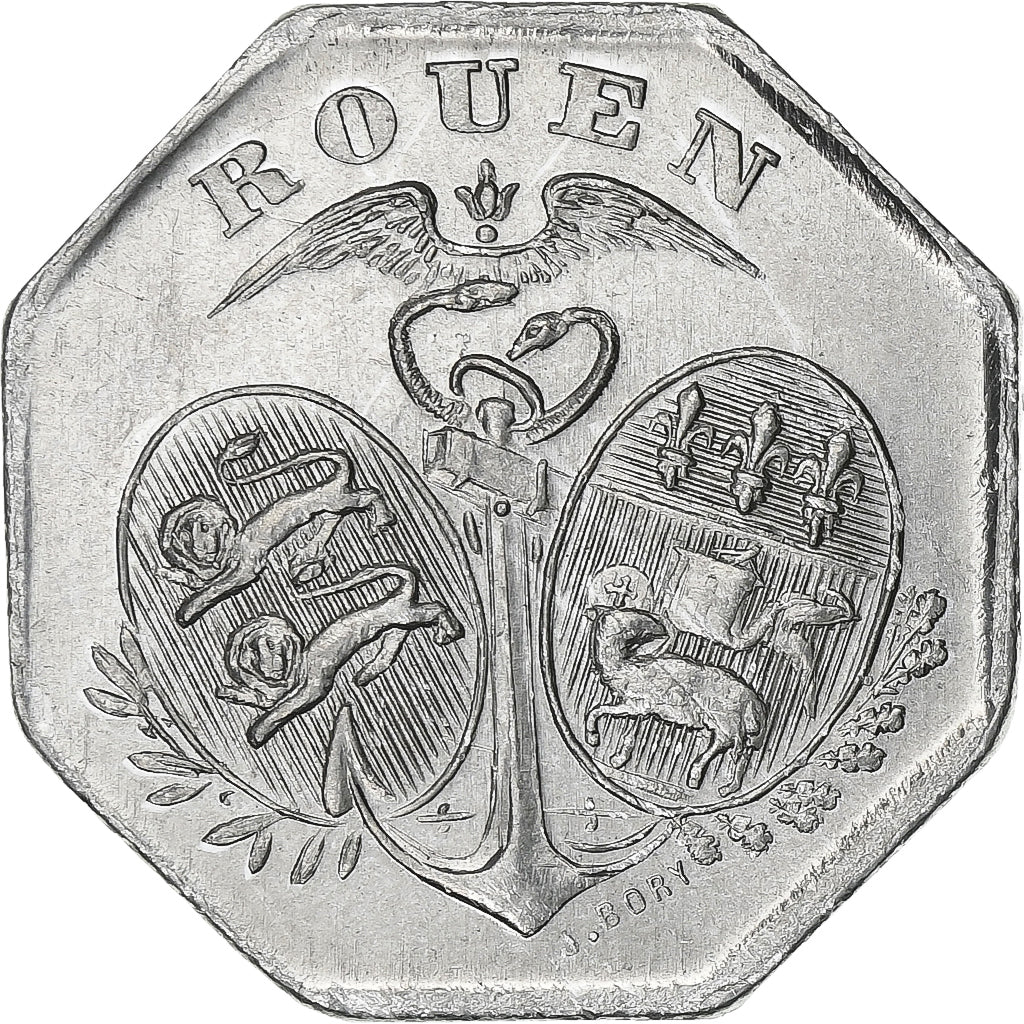 Frankreich, Chambre de commerce de Rouen, 10 Centimes, 1918, UNZ, Aluminium