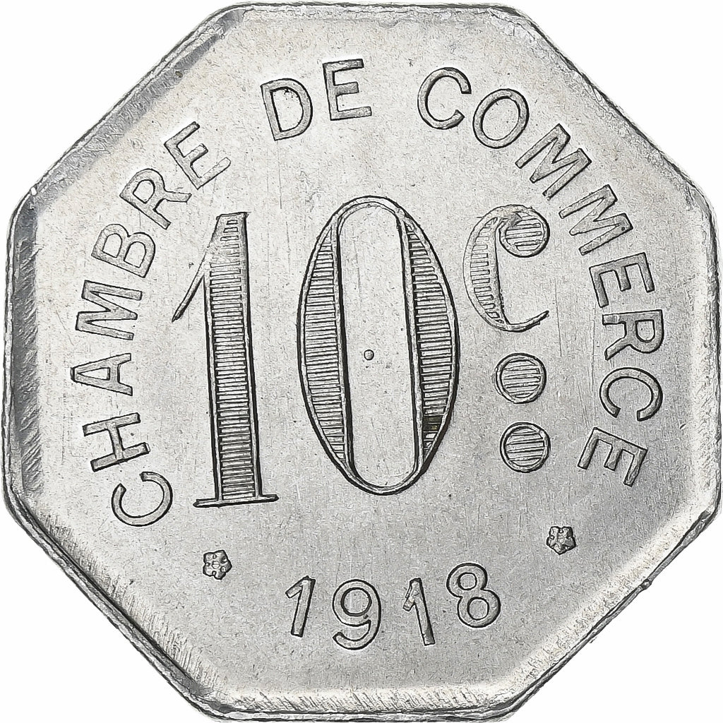 Frankreich, Chambre de commerce de Rouen, 10 Centimes, 1918, UNZ, Aluminium