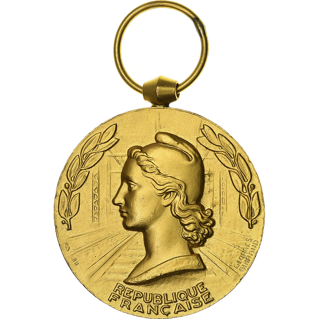 Francja, Médaille d'honneur des chemins de fer, Kolej, medal, 1955, Doskonała