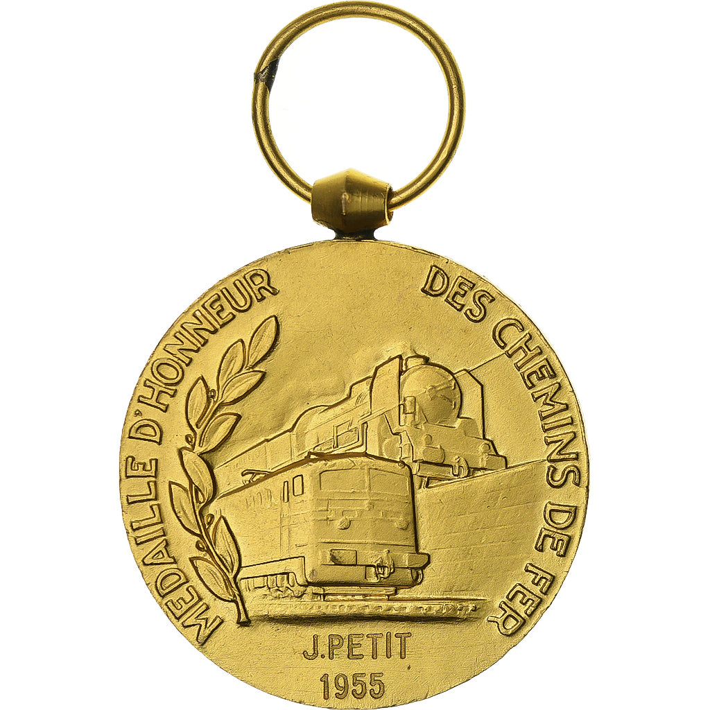Francja, Médaille d'honneur des chemins de fer, Kolej, medal, 1955, Doskonała