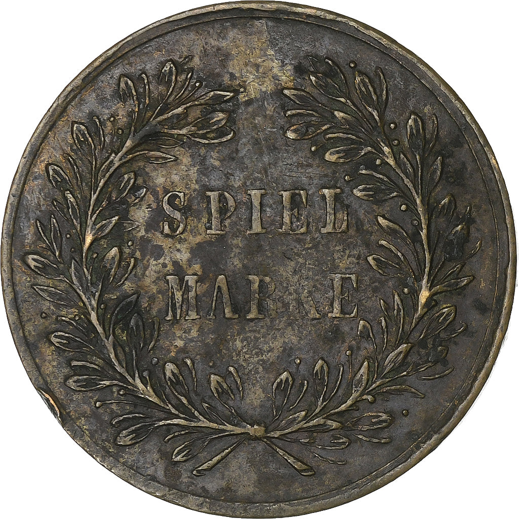 Alemania, zeton, Napoléon III, Spiel Marke, Latón, BC+