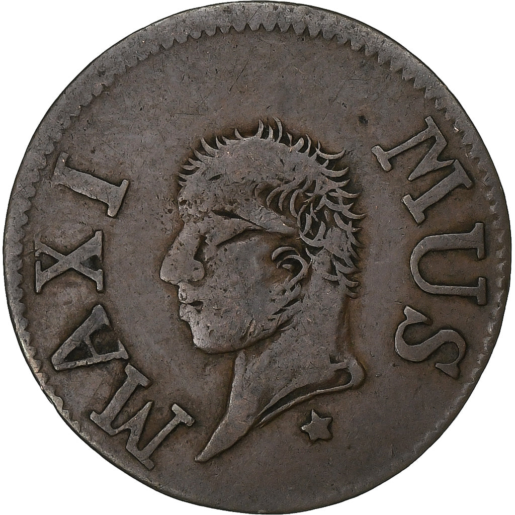 Francia, zeton, Charles X, Ville de Lille, Non plus ultra, Cobre, BC+