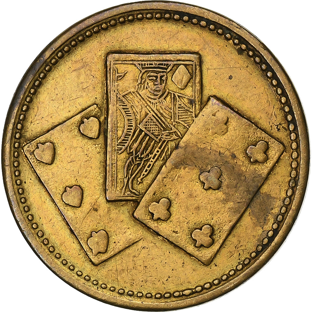 United Kingdom, Medal, Casinos-Jeux, Reine Victoria, Brass, AU(50-53)