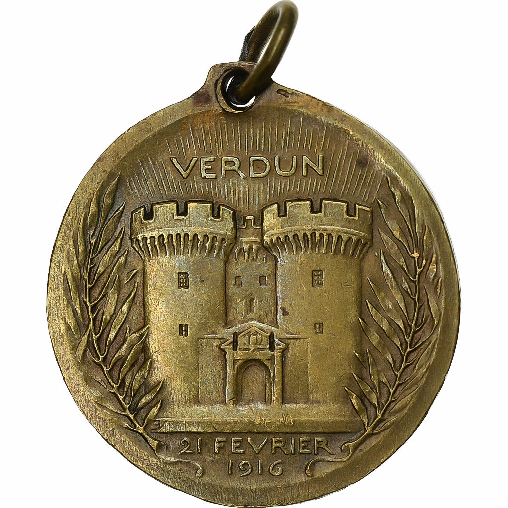 Frankreich, Medaille, Verdun , On ne passe pas, 1916, Bronze, Vernier, VZ
