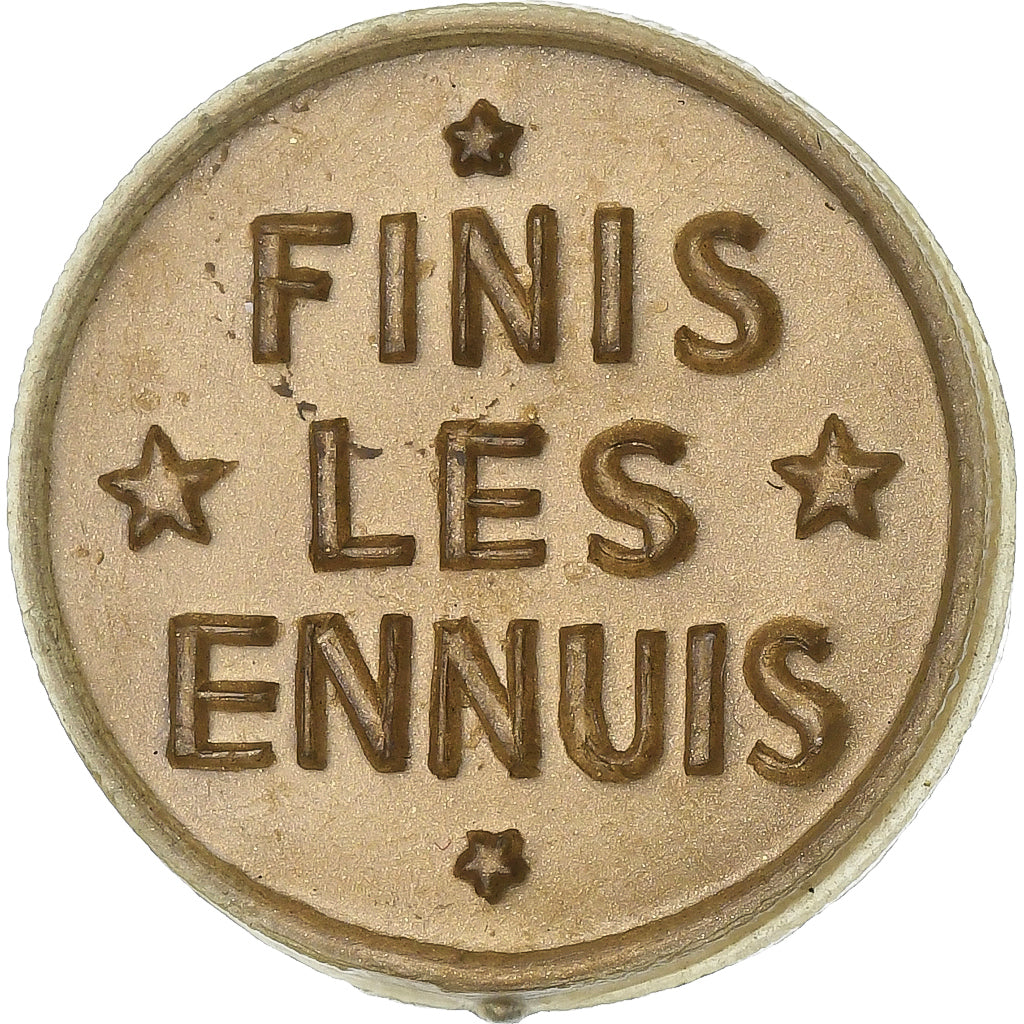 Frankreich, betaalpenning, Finis les Ennuis, Plastic, UNZ