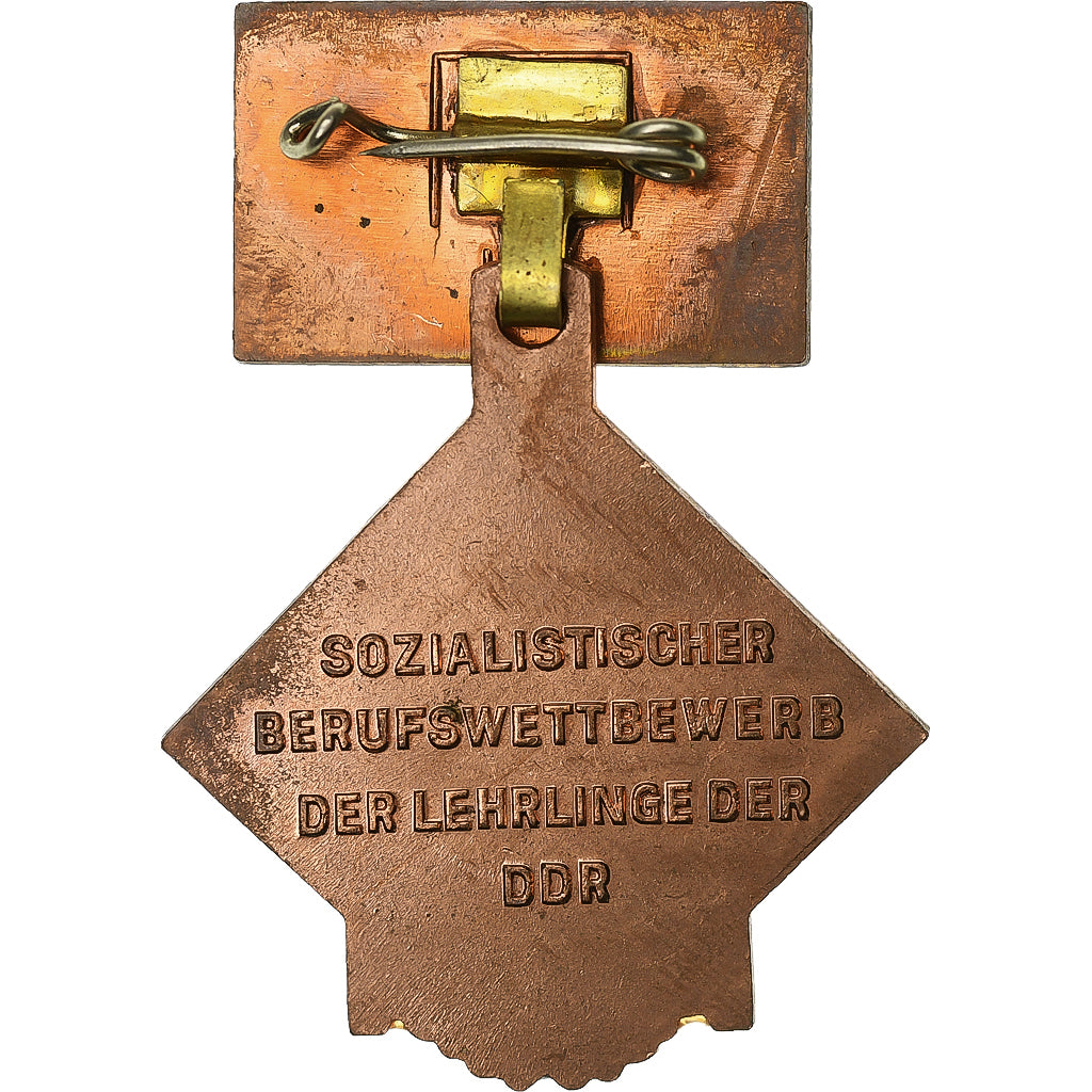 Allemagne, Broche, Vorbildliches Lehrlingskollektiv, 1962, Laiton, SUP