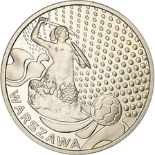 Polonia, medaglia, Euro de Football, 2012, Rame placcato argento, Varsovie, FDC