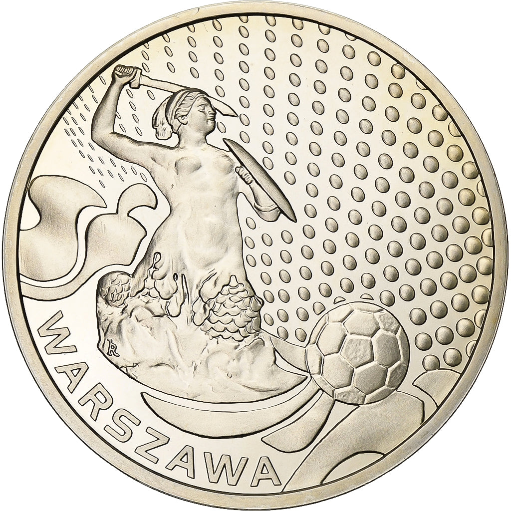 Poland, Medal, Euro de Football, 2012, Silver Plated Copper, Varsovie, MS(65-70)
