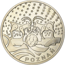 Pologne, Médaille, Euro de Football, 2012, Cuivre plaqué Argent, SPL+, Poznan
